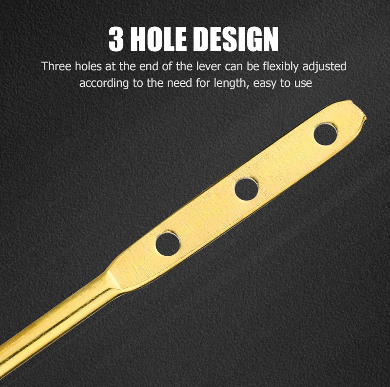 Ancable Compatible with TOTO Toilet Handle Replacement Parts Kit, Universal THU068#CP Trip Lvr for St743S Side Mount Toilet Flush Tank Lever Handle for TOTO Kohler Toilet Tank, 1-Pack Brushed Gold - Image 4